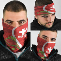 Personalised Switzerland Tennis Neck Gaiter Swiss Born To Play - Wonder Print Shop