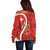 Personalised Switzerland Tennis Off Shoulder Sweater Swiss Born To Play - Wonder Print Shop