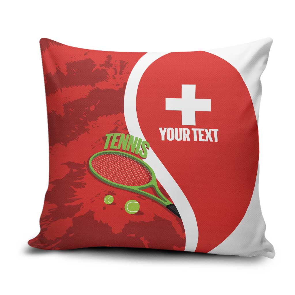 Personalised Switzerland Tennis Pillow Cover Swiss Born To Play - Wonder Print Shop