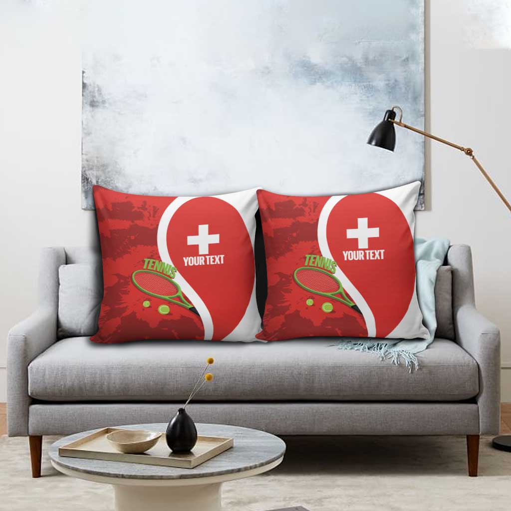 Personalised Switzerland Tennis Pillow Cover Swiss Born To Play - Wonder Print Shop