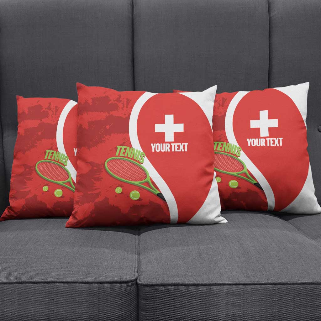 Personalised Switzerland Tennis Pillow Cover Swiss Born To Play - Wonder Print Shop