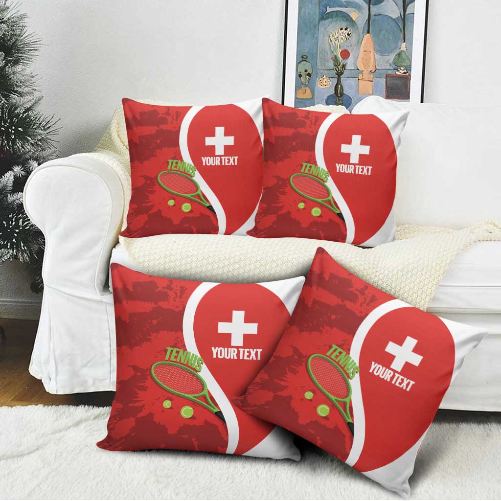 Personalised Switzerland Tennis Pillow Cover Swiss Born To Play - Wonder Print Shop