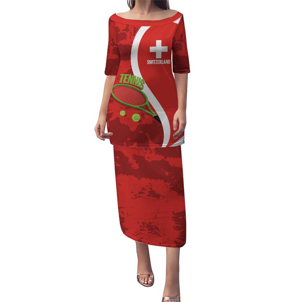 Personalised Switzerland Tennis Puletasi Swiss Born To Play - Wonder Print Shop
