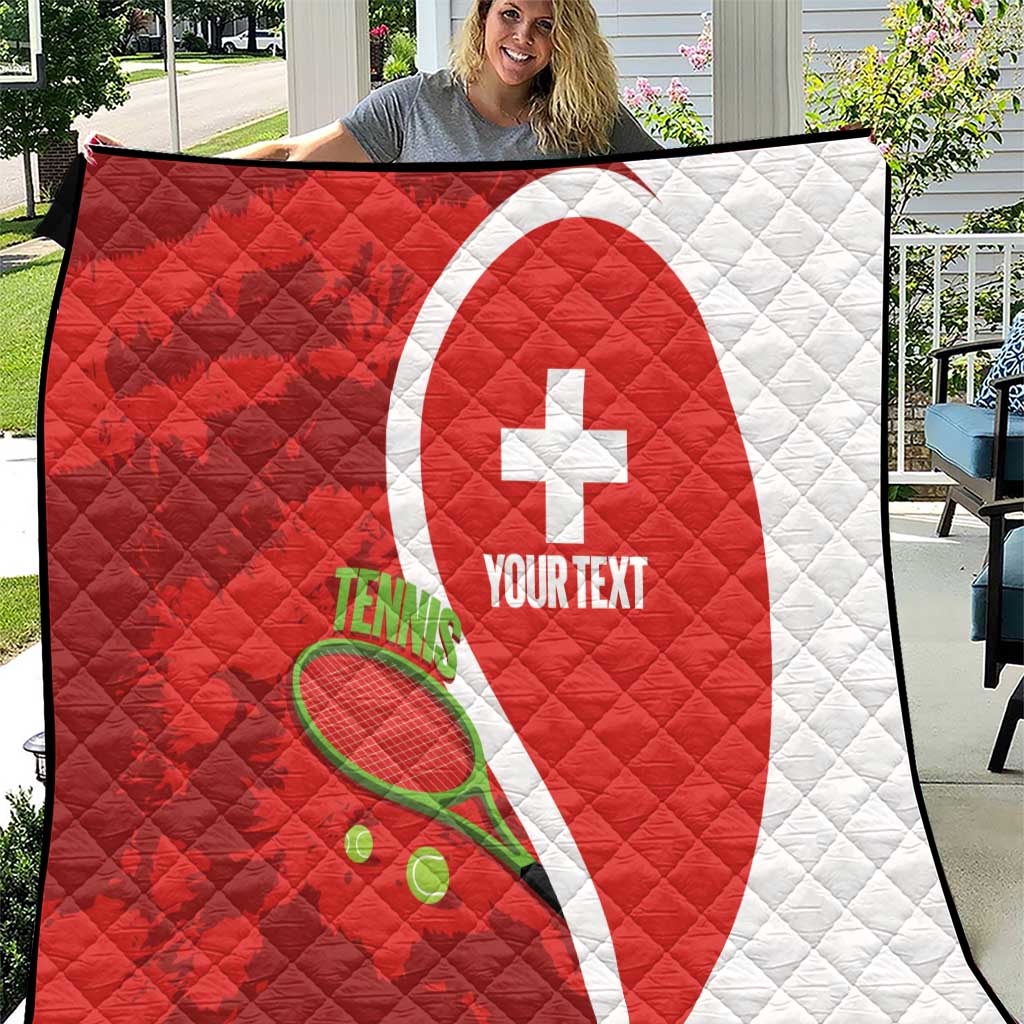 Personalised Switzerland Tennis Quilt Swiss Born To Play - Wonder Print Shop