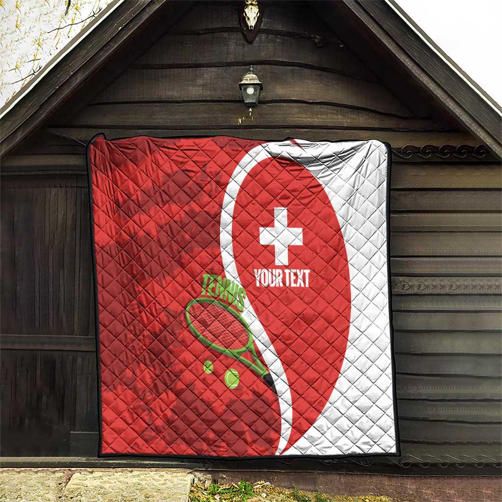 Personalised Switzerland Tennis Quilt Swiss Born To Play - Wonder Print Shop