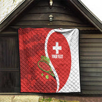 Personalised Switzerland Tennis Quilt Swiss Born To Play - Wonder Print Shop