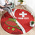 Personalised Switzerland Tennis Round Carpet Swiss Born To Play - Wonder Print Shop