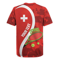 Personalised Switzerland Tennis Rugby Jersey Swiss Born To Play - Wonder Print Shop