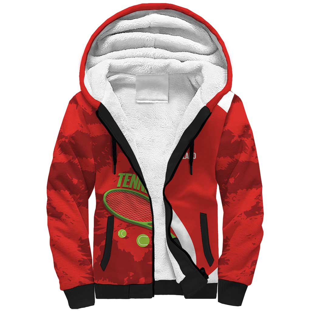 Personalised Switzerland Tennis Sherpa Hoodie Swiss Born To Play - Wonder Print Shop