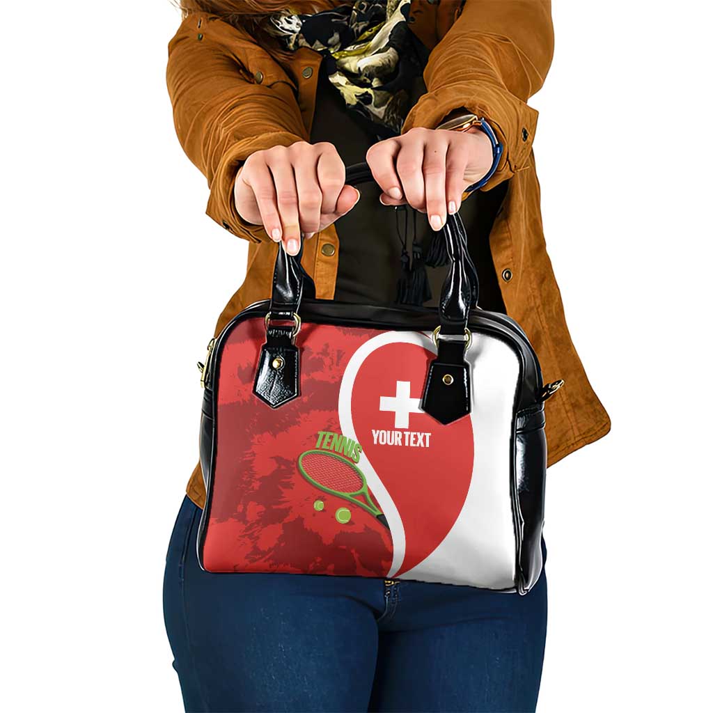 Personalised Switzerland Tennis Shoulder Handbag Swiss Born To Play - Wonder Print Shop