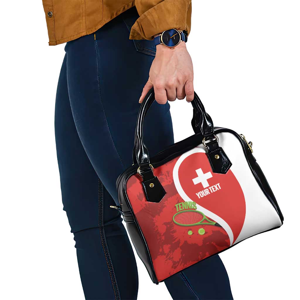 Personalised Switzerland Tennis Shoulder Handbag Swiss Born To Play - Wonder Print Shop