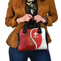 Personalised Switzerland Tennis Shoulder Handbag Swiss Born To Play - Wonder Print Shop