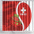 Personalised Switzerland Tennis Shower Curtain Swiss Born To Play - Wonder Print Shop