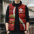 Personalised Switzerland Tennis Sleeveless Puffer Jacket Swiss Born To Play - Wonder Print Shop