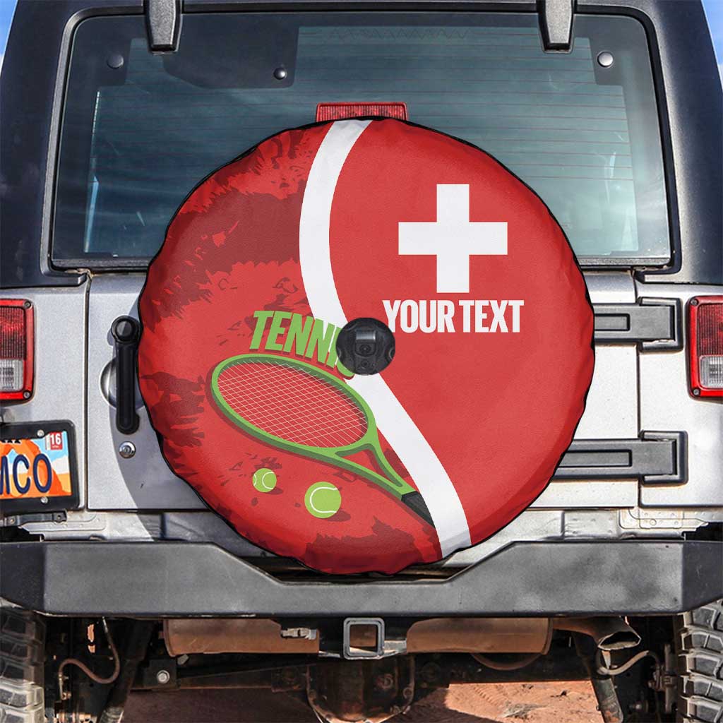 Personalised Switzerland Tennis Spare Tire Cover Swiss Born To Play - Wonder Print Shop
