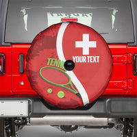 Personalised Switzerland Tennis Spare Tire Cover Swiss Born To Play - Wonder Print Shop