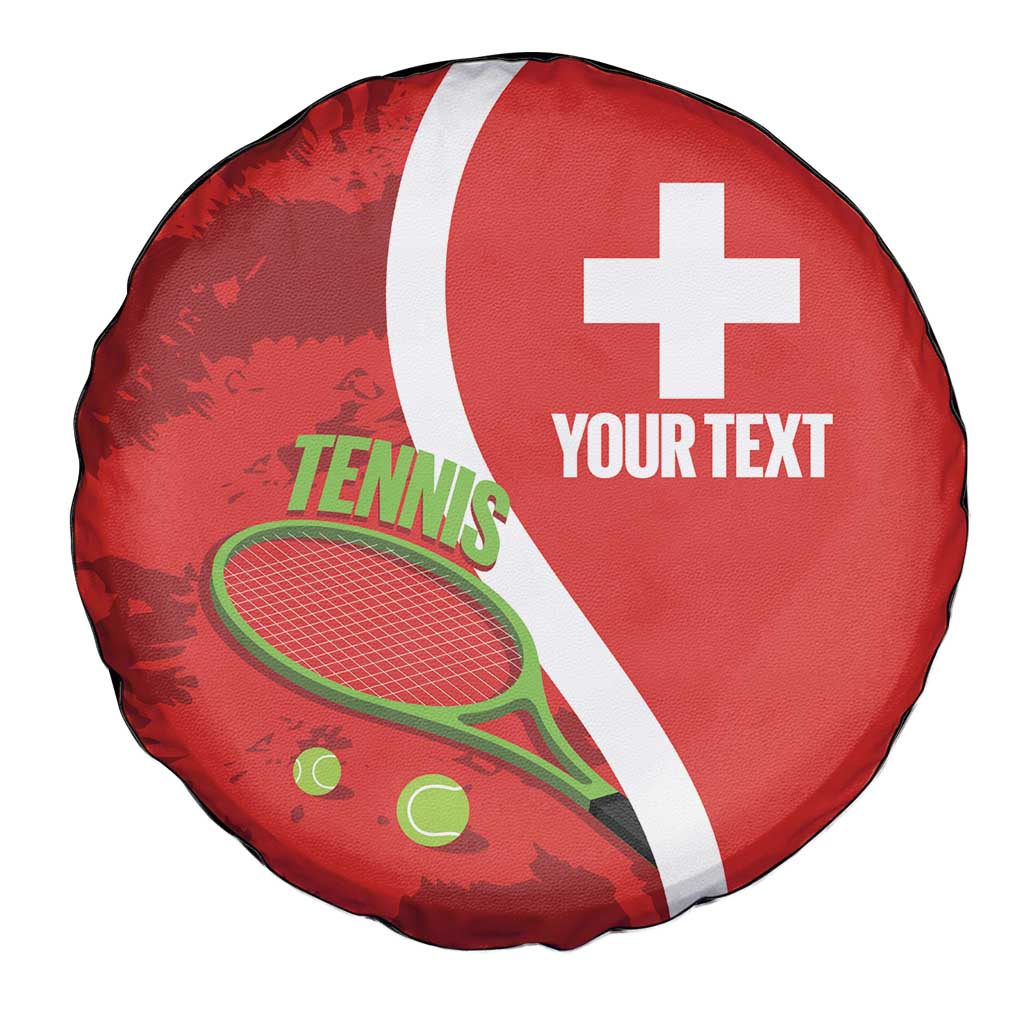 Personalised Switzerland Tennis Spare Tire Cover Swiss Born To Play - Wonder Print Shop