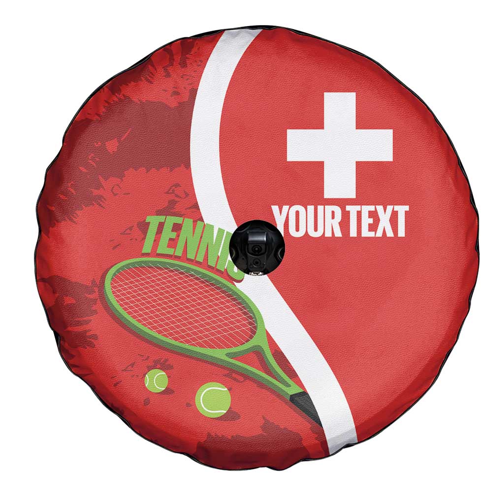 Personalised Switzerland Tennis Spare Tire Cover Swiss Born To Play - Wonder Print Shop