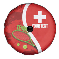 Personalised Switzerland Tennis Spare Tire Cover Swiss Born To Play - Wonder Print Shop