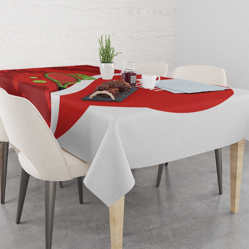 Personalised Switzerland Tennis Tablecloth Swiss Born To Play - Wonder Print Shop