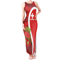 Personalised Switzerland Tennis Tank Maxi Dress Swiss Born To Play - Wonder Print Shop