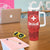 Personalised Switzerland Tennis Tumbler With Handle Swiss Born To Play - Wonder Print Shop