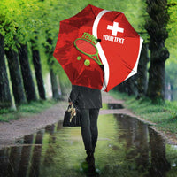 Personalised Switzerland Tennis Umbrella Swiss Born To Play - Wonder Print Shop