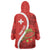 Personalised Switzerland Tennis Wearable Blanket Hoodie Swiss Born To Play - Wonder Print Shop