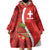 Personalised Switzerland Tennis Wearable Blanket Hoodie Swiss Born To Play - Wonder Print Shop