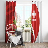 Personalised Switzerland Tennis Window Curtain Swiss Born To Play - Wonder Print Shop