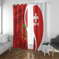 Personalised Switzerland Tennis Window Curtain Swiss Born To Play - Wonder Print Shop