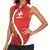 Personalised Switzerland Tennis Women Sleeveless Polo Shirt Swiss Born To Play - Wonder Print Shop