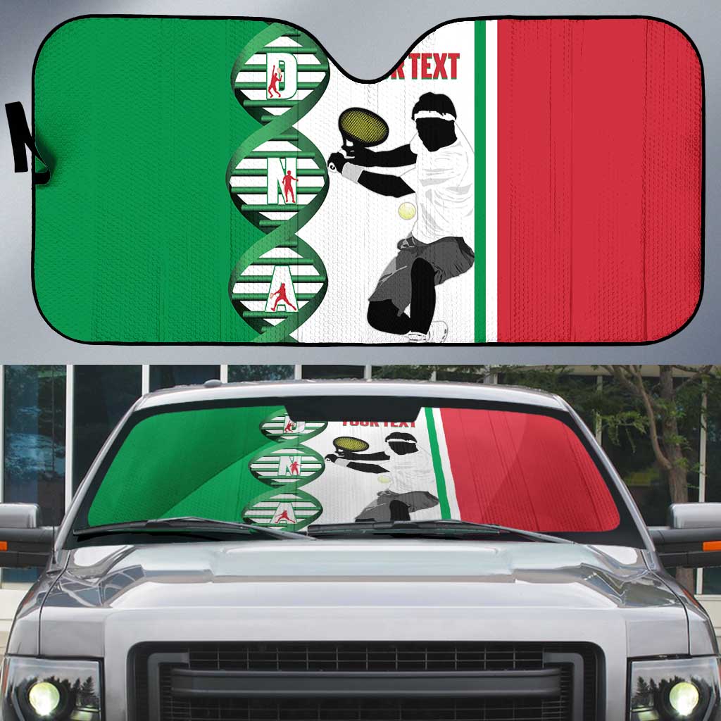 Personalised Italy Tennis Auto Sun Shade Its In My DNA - Wonder Print Shop