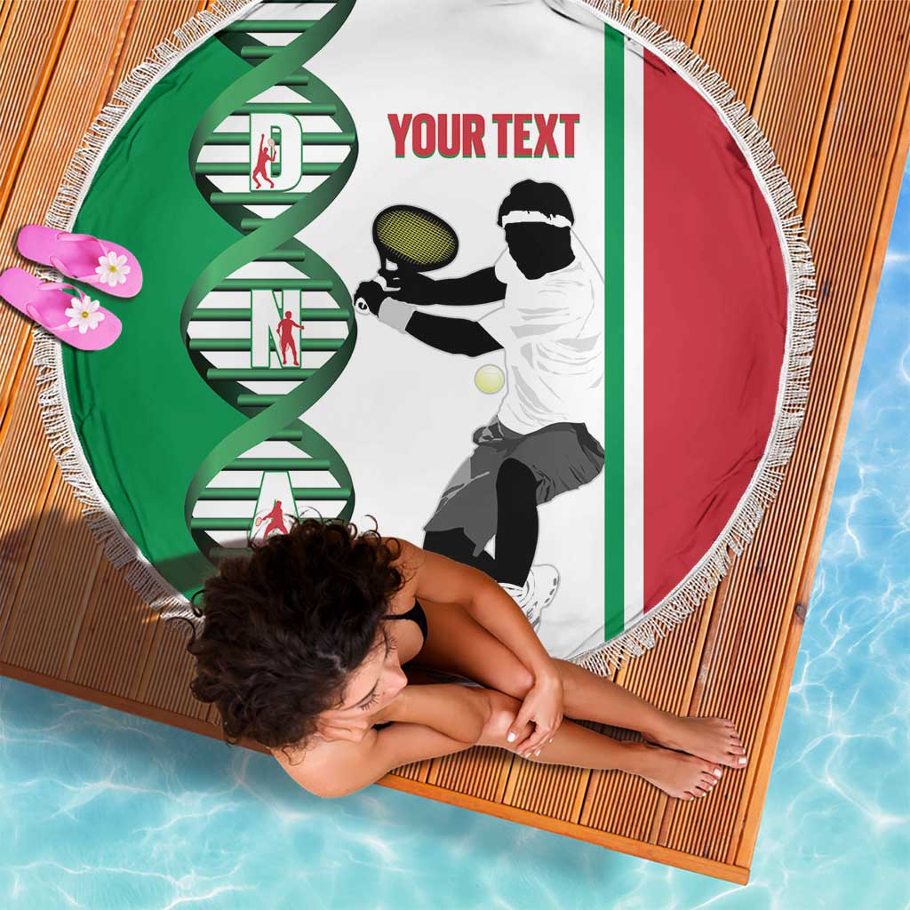 Personalised Italy Tennis Beach Blanket Its In My DNA - Wonder Print Shop