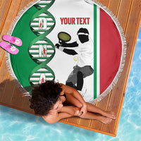Personalised Italy Tennis Beach Blanket Its In My DNA - Wonder Print Shop