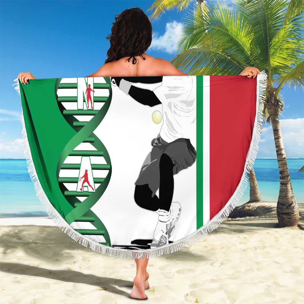Personalised Italy Tennis Beach Blanket Its In My DNA - Wonder Print Shop