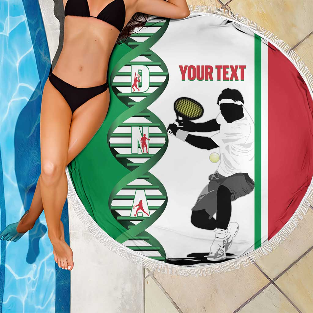 Personalised Italy Tennis Beach Blanket Its In My DNA - Wonder Print Shop
