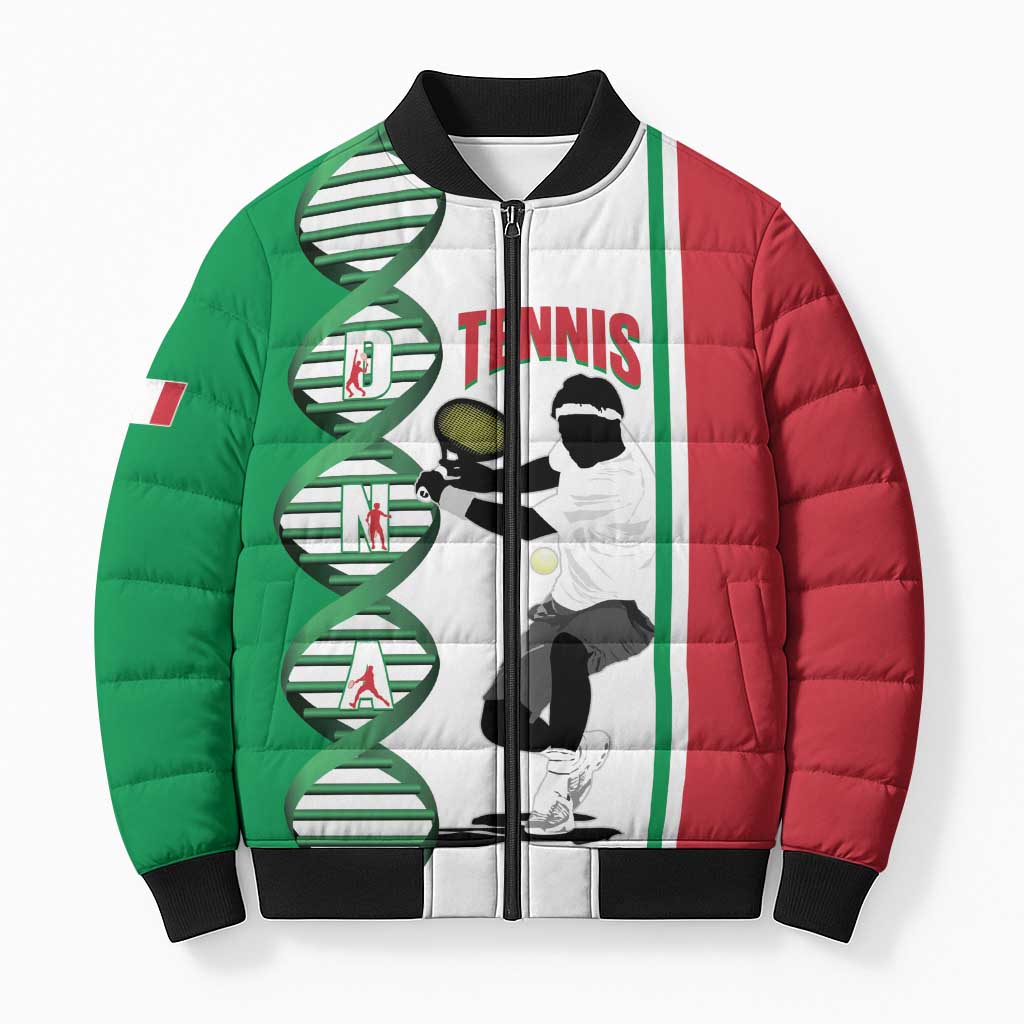Personalised Italy Tennis Bomber Puffer Jacket Its In My DNA - Wonder Print Shop