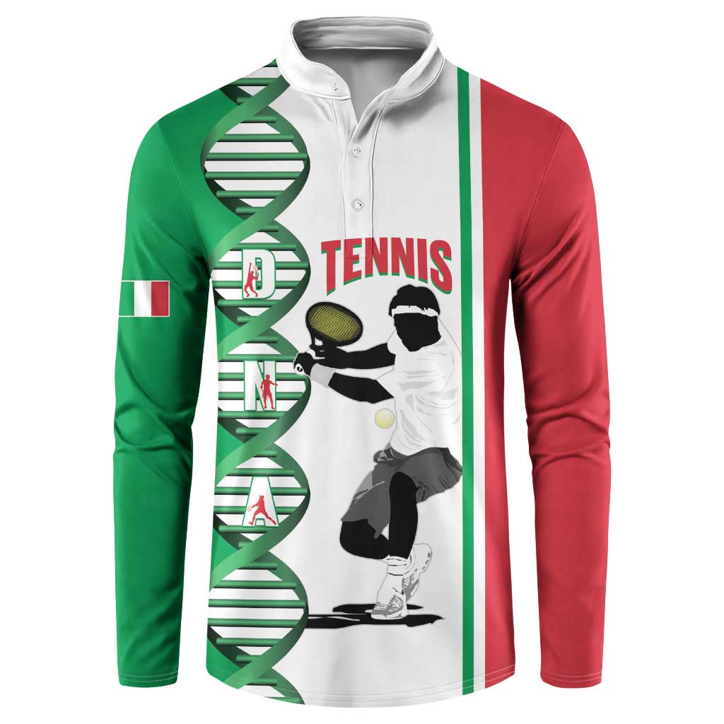 Personalised Italy Tennis Button Sweatshirt Its In My DNA - Wonder Print Shop