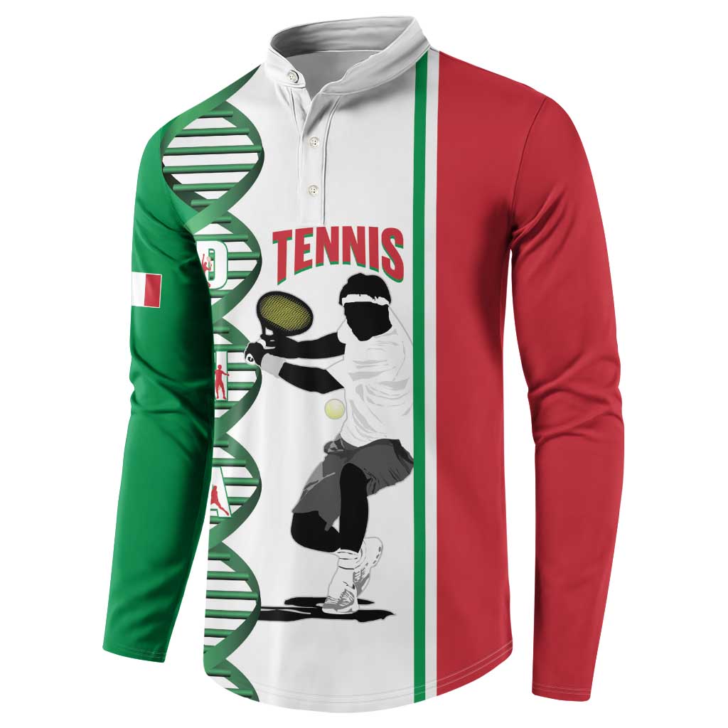 Personalised Italy Tennis Button Sweatshirt Its In My DNA - Wonder Print Shop
