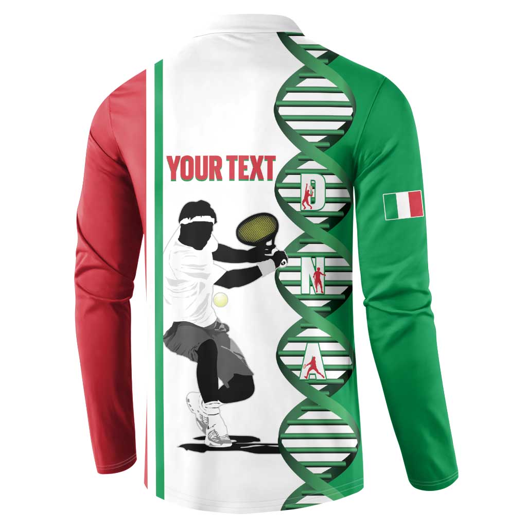Personalised Italy Tennis Button Sweatshirt Its In My DNA - Wonder Print Shop