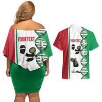 Personalised Italy Tennis Couples Matching Off Shoulder Short Dress and Hawaiian Shirt Its In My DNA - Wonder Print Shop
