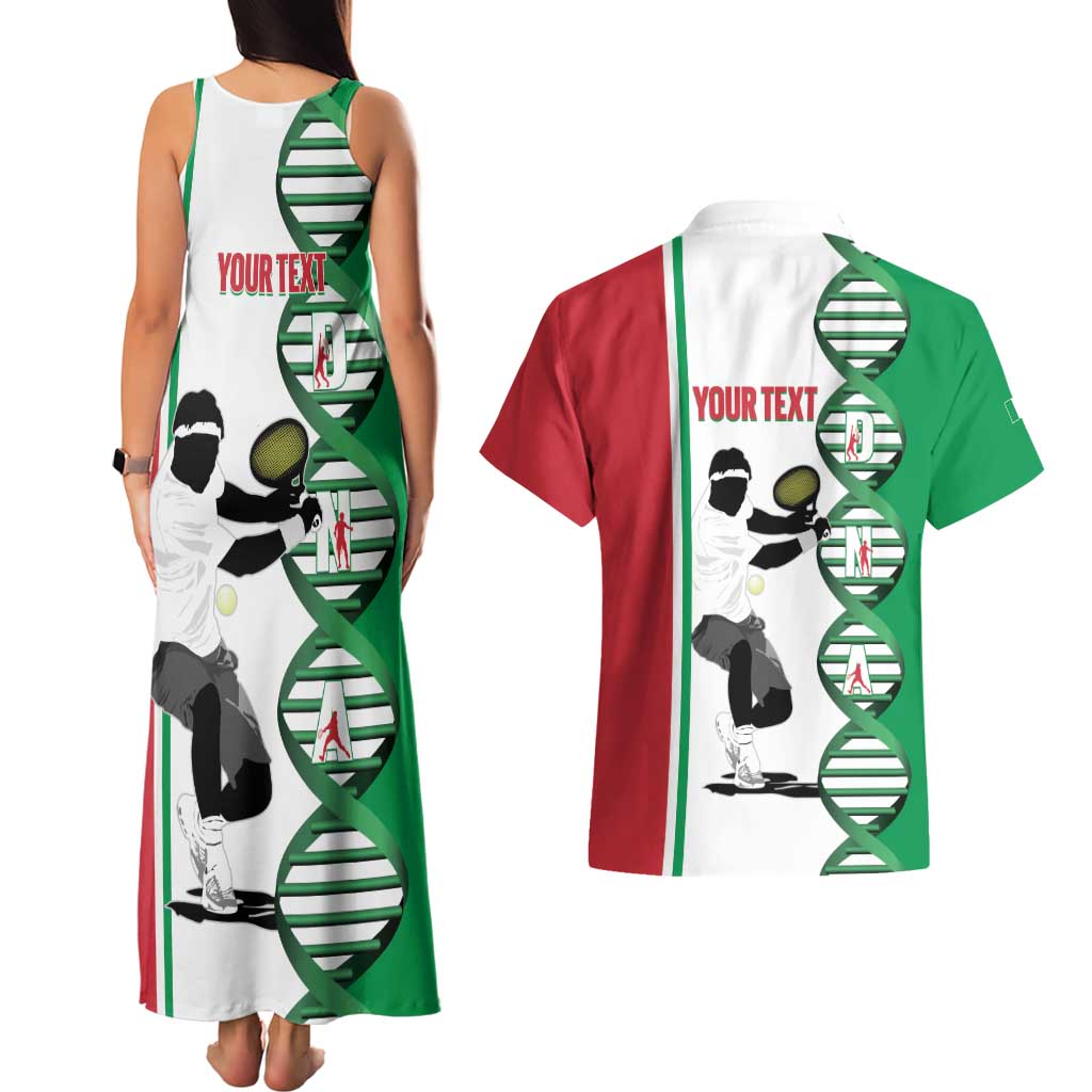 Personalised Italy Tennis Couples Matching Tank Maxi Dress and Hawaiian Shirt Its In My DNA - Wonder Print Shop