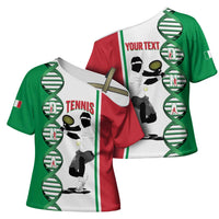 Personalised Italy Tennis Cross Shoulder Shirt Its In My DNA - Wonder Print Shop