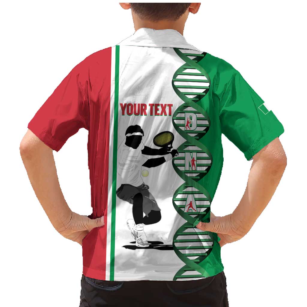 Personalised Italy Tennis Family Matching Mermaid Dress and Hawaiian Shirt Its In My DNA - Wonder Print Shop