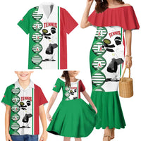 Personalised Italy Tennis Family Matching Mermaid Dress and Hawaiian Shirt Its In My DNA - Wonder Print Shop