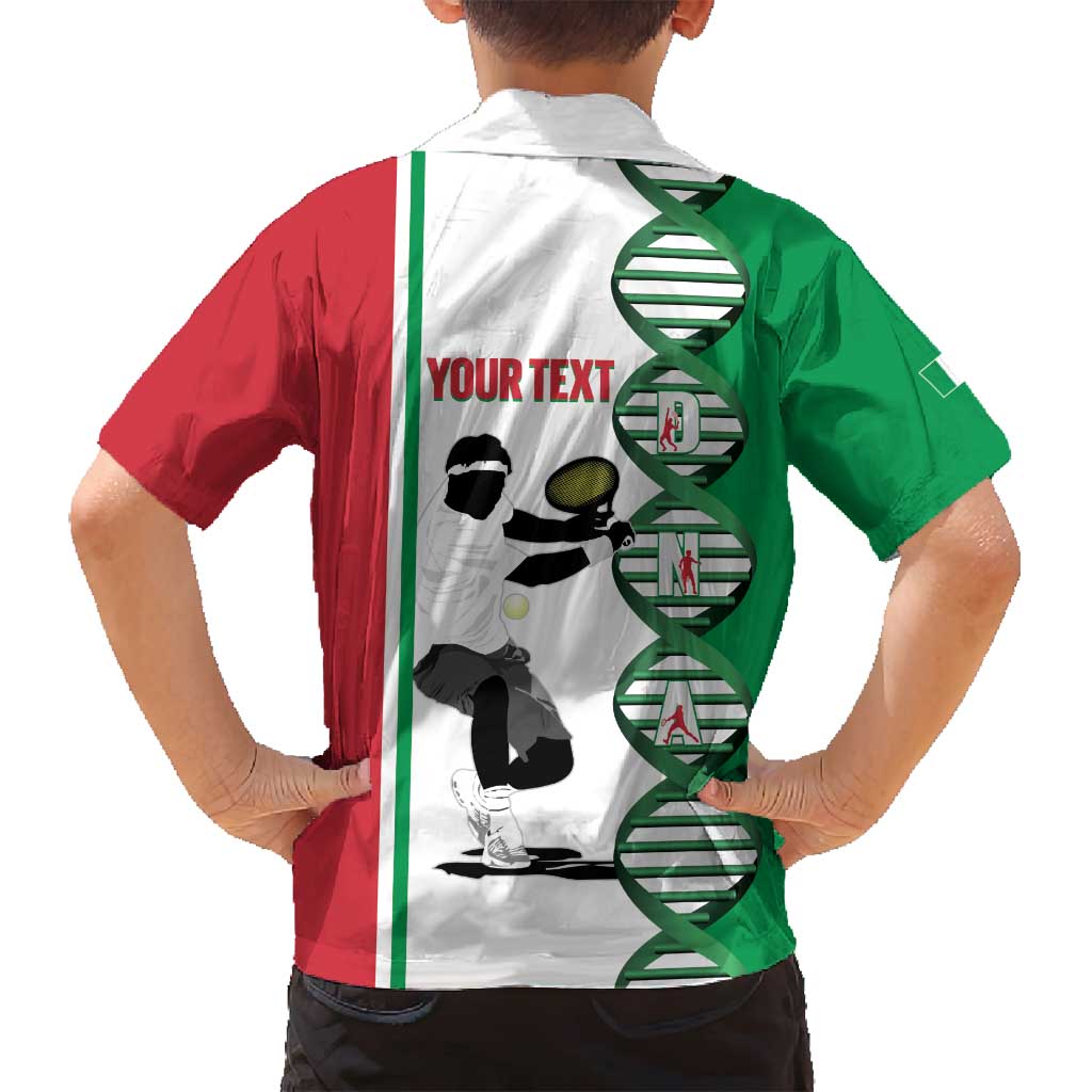 Personalised Italy Tennis Family Matching Off Shoulder Short Dress and Hawaiian Shirt Its In My DNA - Wonder Print Shop