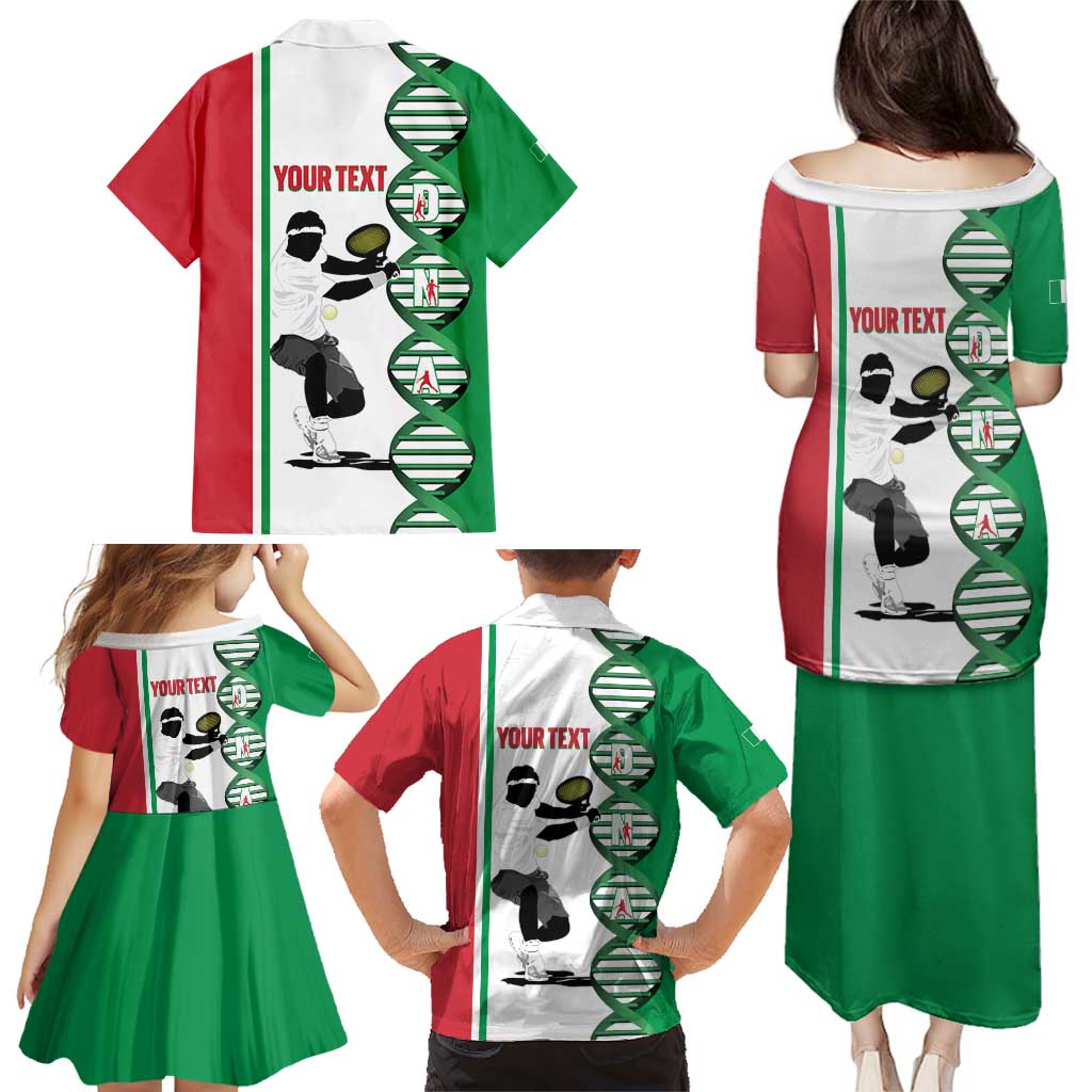Personalised Italy Tennis Family Matching Puletasi and Hawaiian Shirt Its In My DNA - Wonder Print Shop