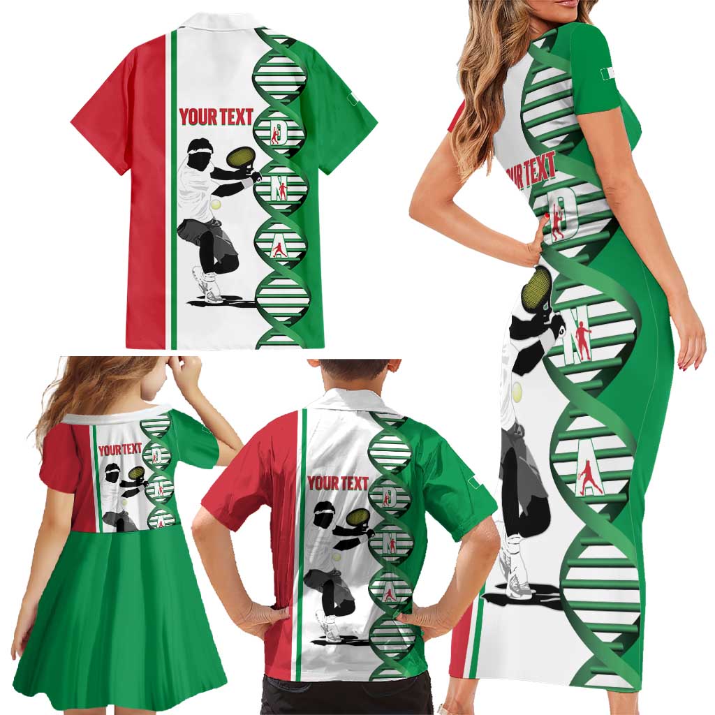 Personalised Italy Tennis Family Matching Short Sleeve Bodycon Dress and Hawaiian Shirt Its In My DNA - Wonder Print Shop