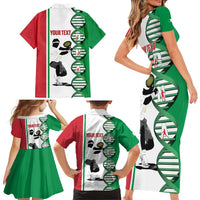 Personalised Italy Tennis Family Matching Short Sleeve Bodycon Dress and Hawaiian Shirt Its In My DNA - Wonder Print Shop